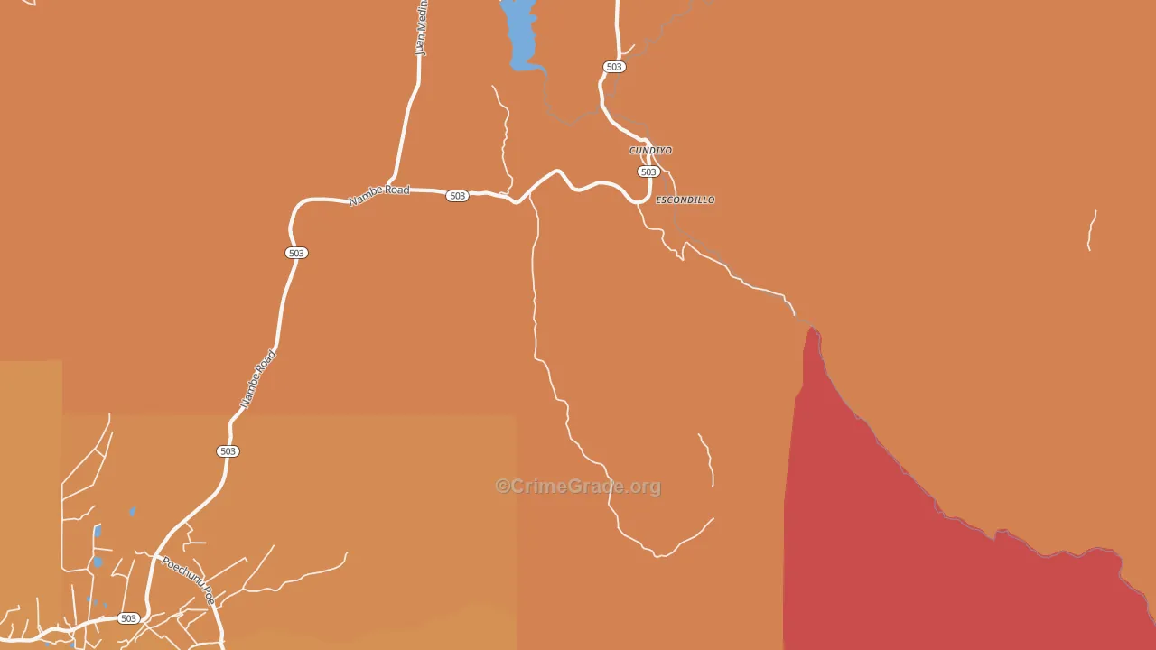 Cundiyo, NM Map of Drug-Related Crime Rates