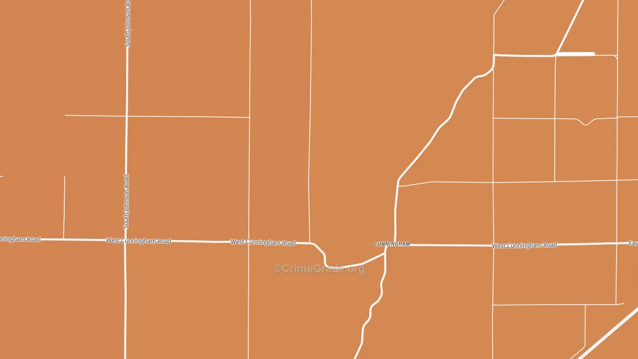 Cunningham, WA Map of Drug-Related Crime Rates