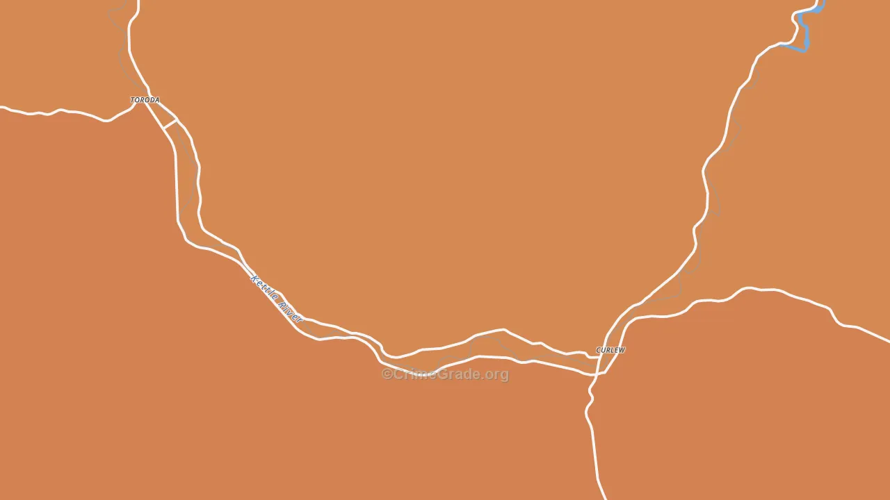 Curlew, WA Map of Drug-Related Crime Rates
