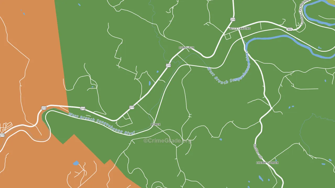 Curry Run, PA Map of Drug-Related Crime Rates