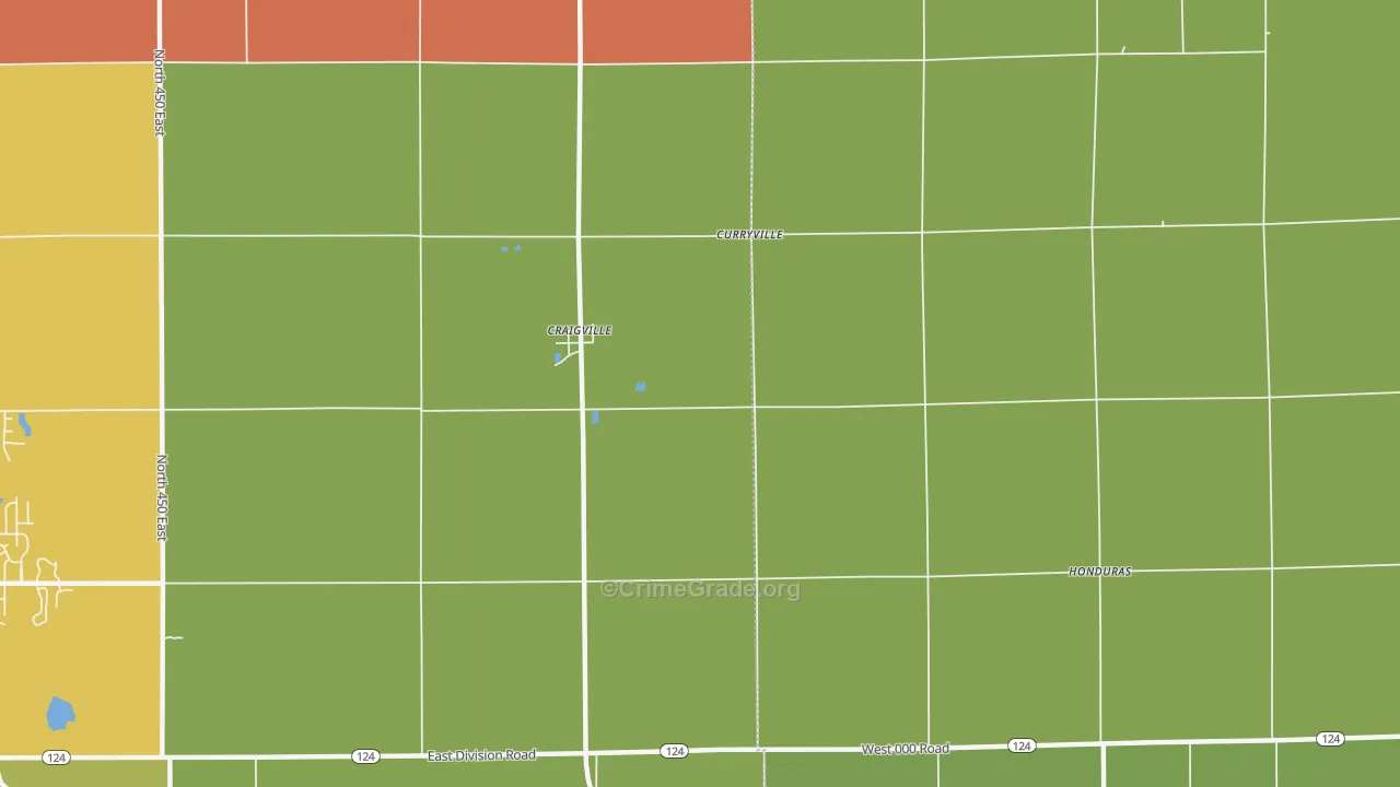 Curryville, IN Map of Drug-Related Crime Rates
