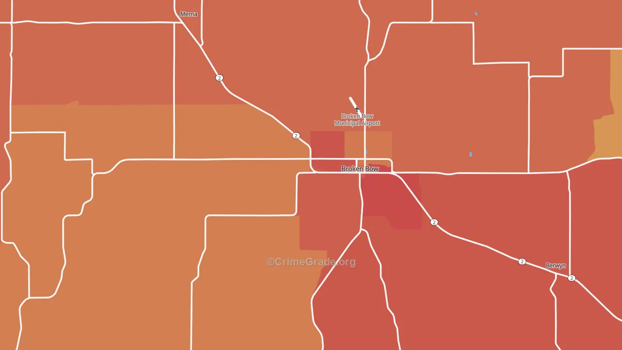 Custer County, NE Map of Drug-Related Crime Rates