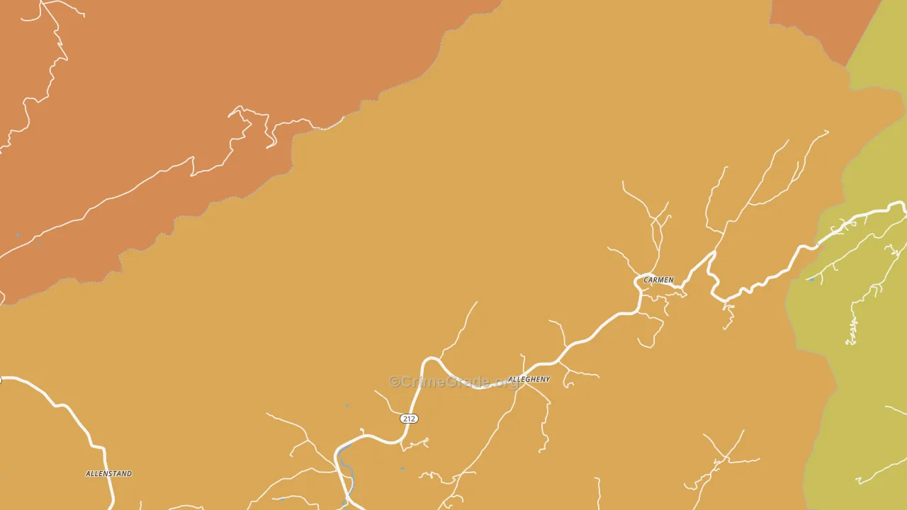 Cutshalltown, NC Map of Drug-Related Crime Rates
