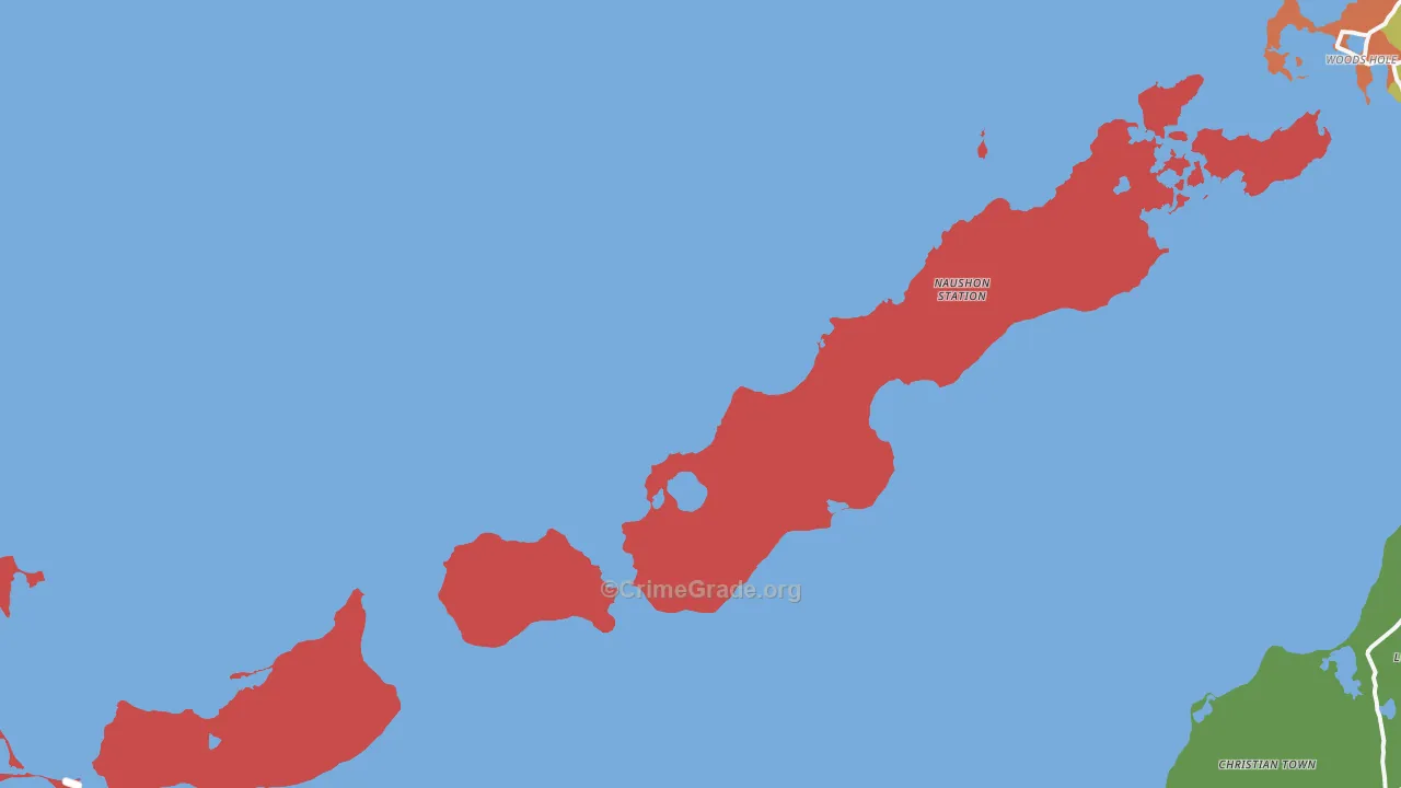Cuttyhunk, MA Map of Drug-Related Crime Rates