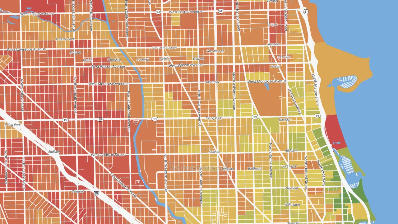 Cuyler, Chicago, IL Map of Drug-Related Crime Rates