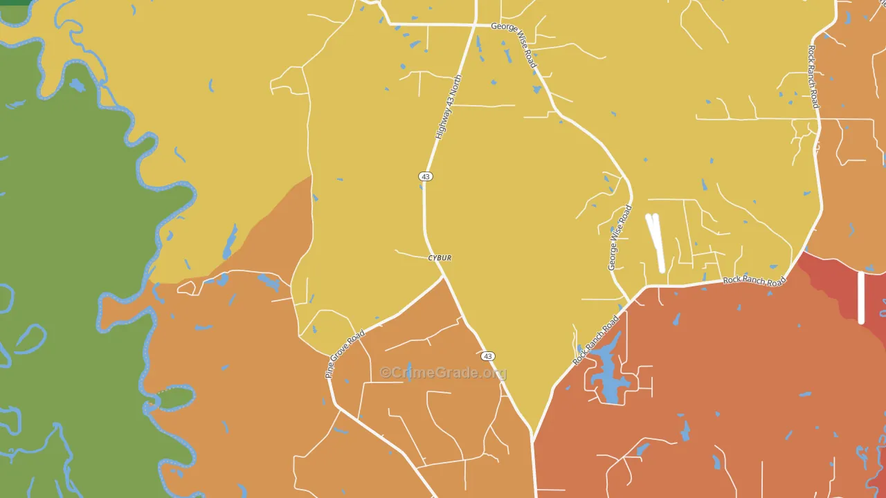 Cybur, MS Map of Drug-Related Crime Rates