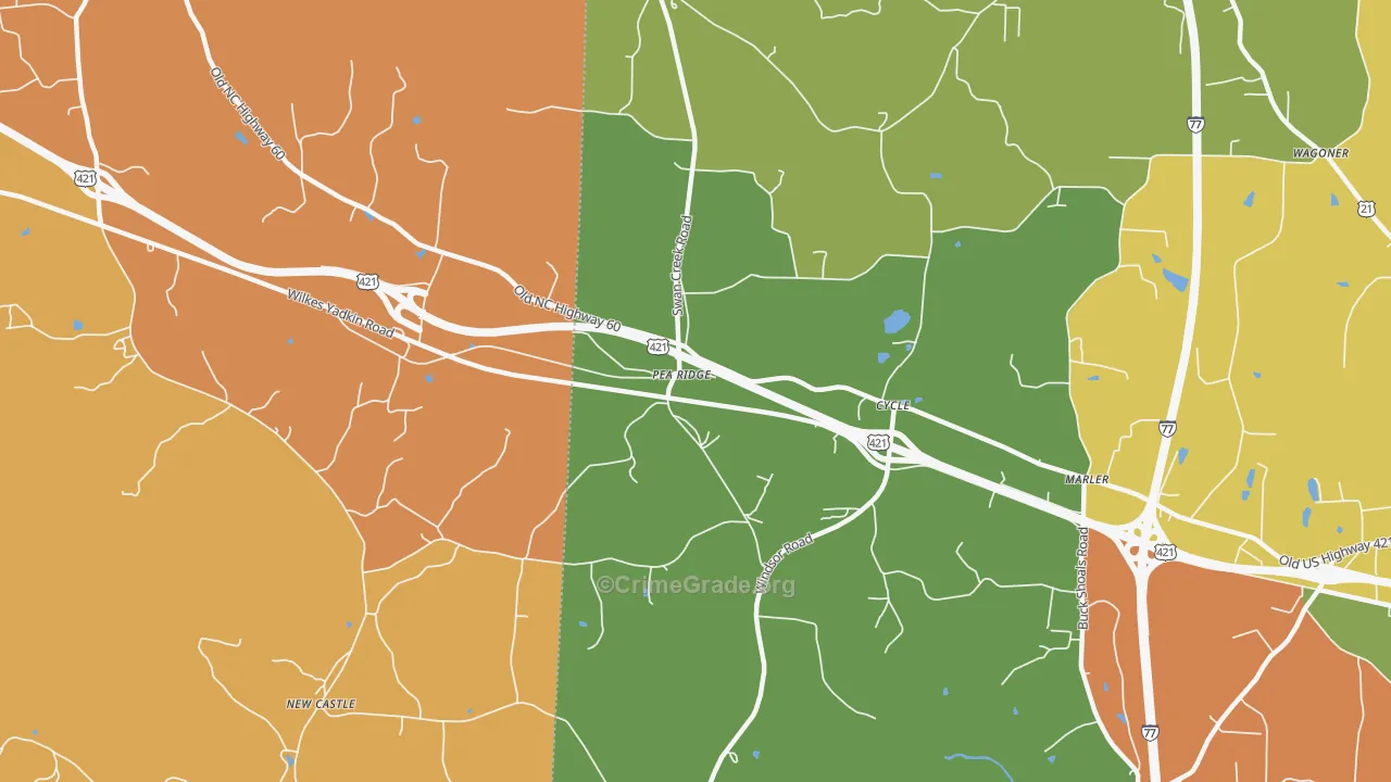 Cycle, NC Map of Drug-Related Crime Rates