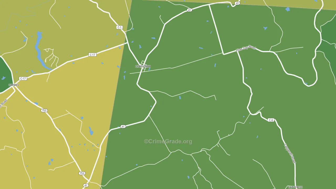 Cynthiana, OH Map of Drug-Related Crime Rates
