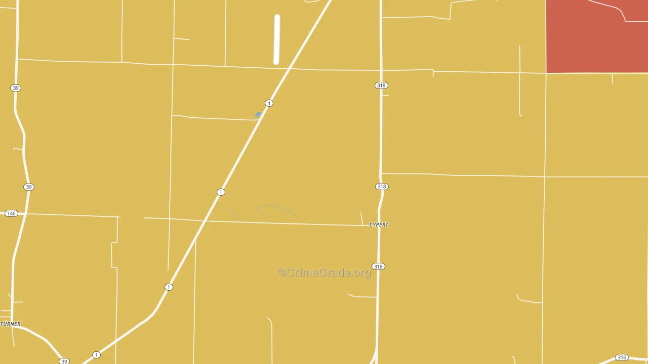 Cypert, AR Map of Drug-Related Crime Rates