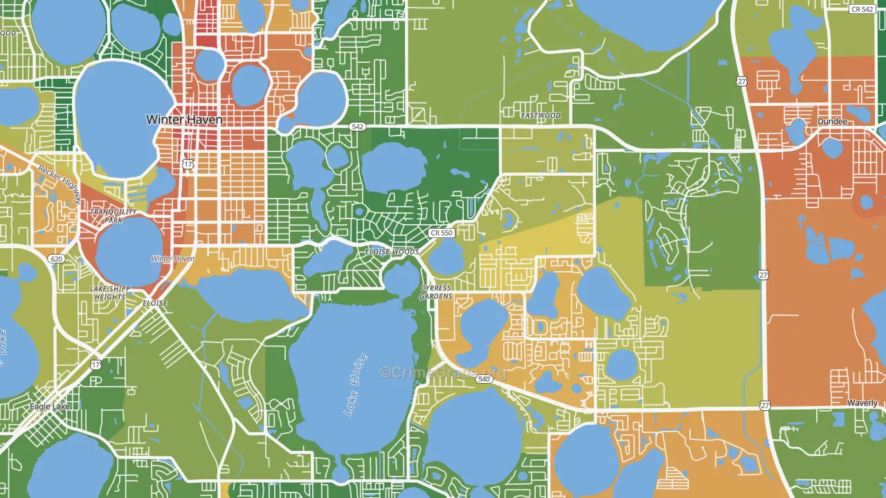 Cypress Gardens, FL Map of Drug-Related Crime Rates