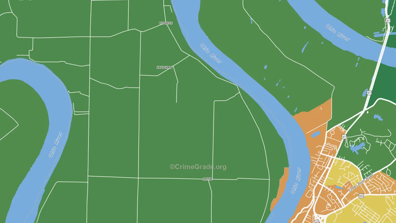 Cypress, IN Map of Drug-Related Crime Rates