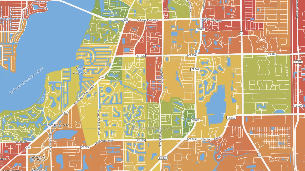 Cypress Lake, FL Map of Drug-Related Crime Rates