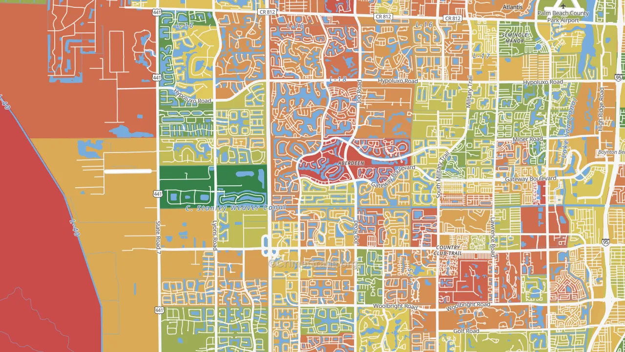 Cypress Quarters, FL Map of Drug-Related Crime Rates