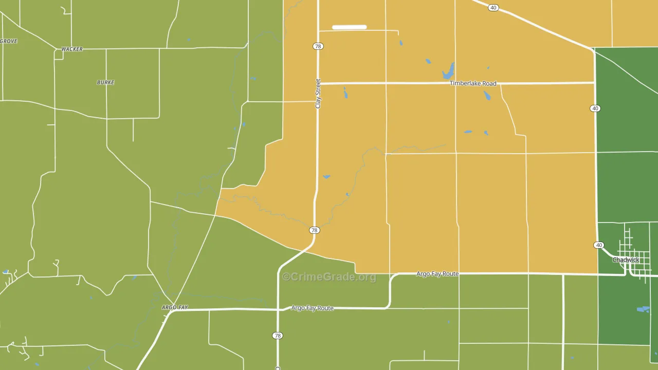 Daggett, IL Map of Drug-Related Crime Rates