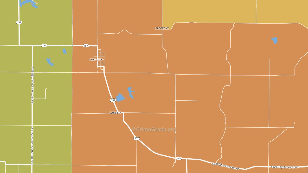 Daggett, IN Map of Drug-Related Crime Rates