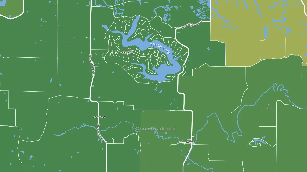 Dahinda, IL Map of Drug-Related Crime Rates
