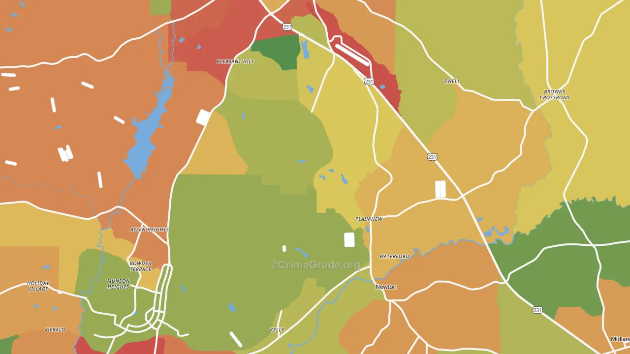 Dale County, AL Map of Drug-Related Crime Rates