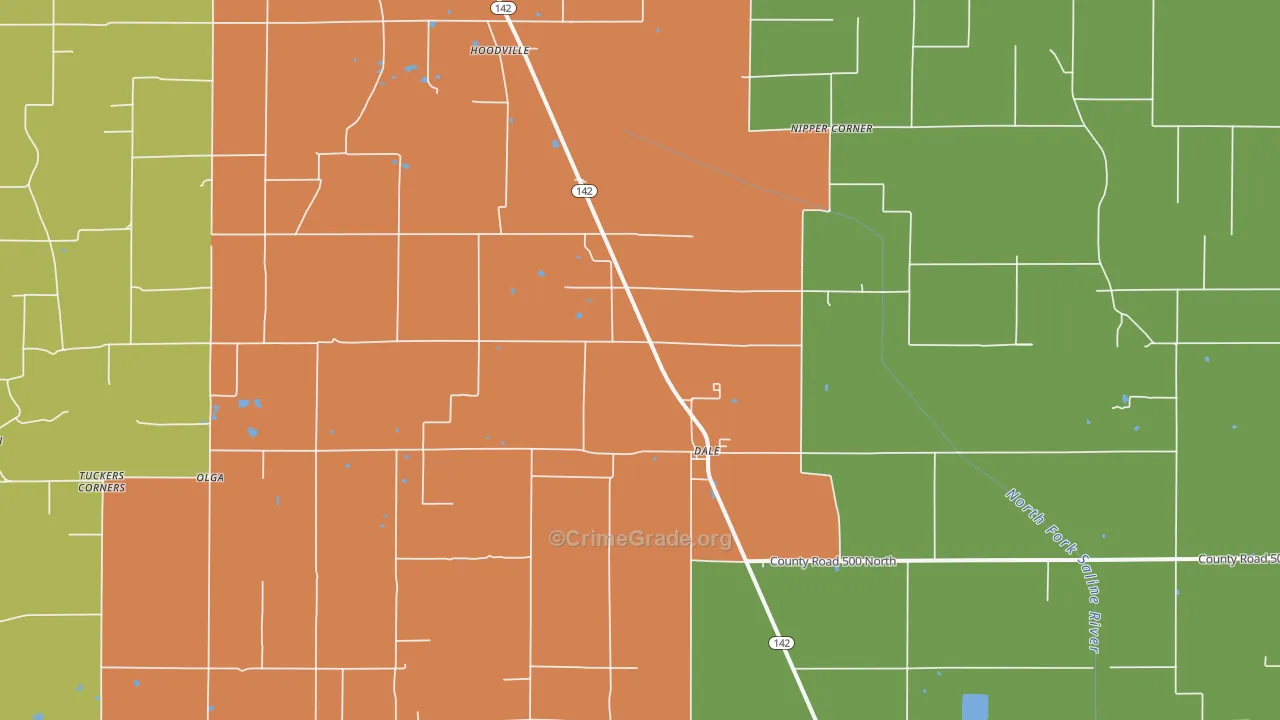 Dale, IL Map of Drug-Related Crime Rates