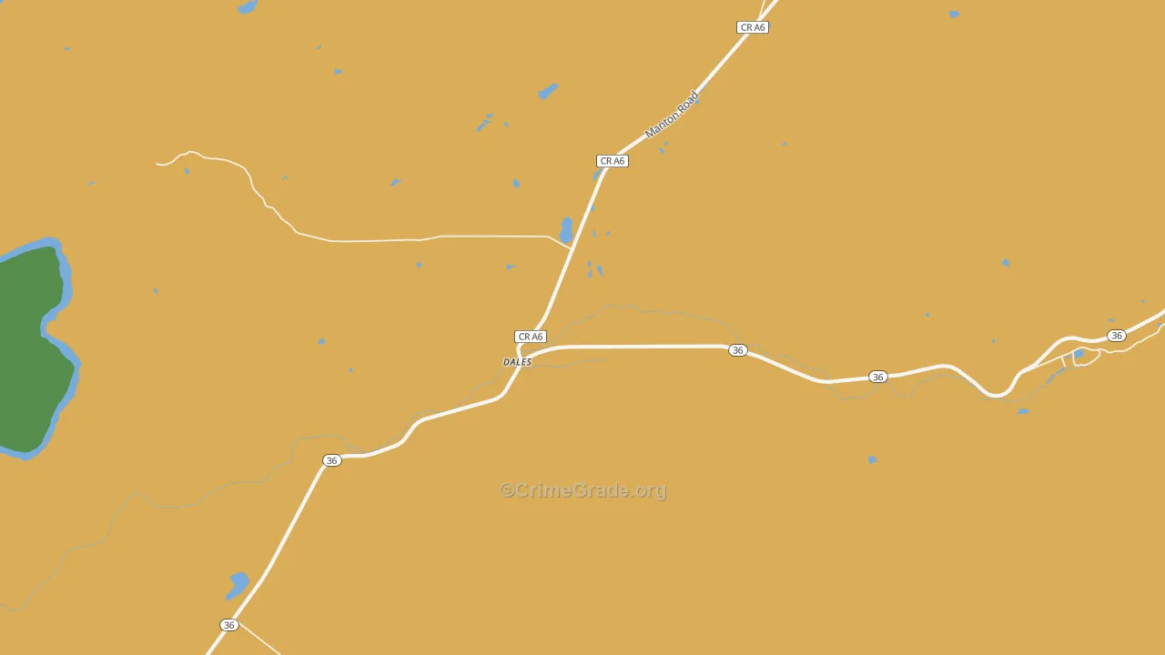 Dales, CA Map of Drug-Related Crime Rates