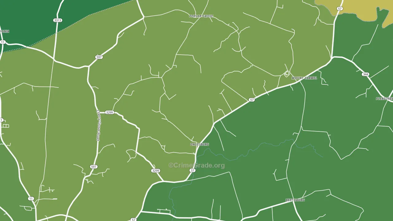 Dalesburg, KY Map of Drug-Related Crime Rates