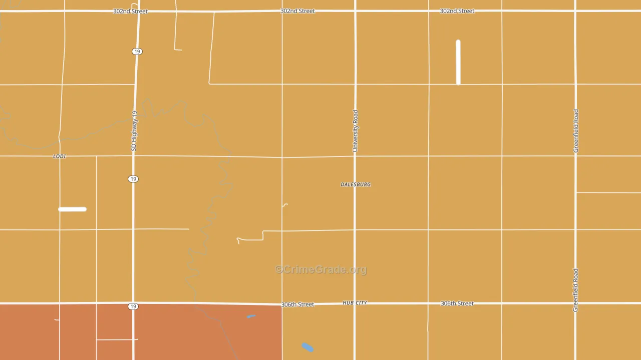 Dalesburg, SD Map of Drug-Related Crime Rates