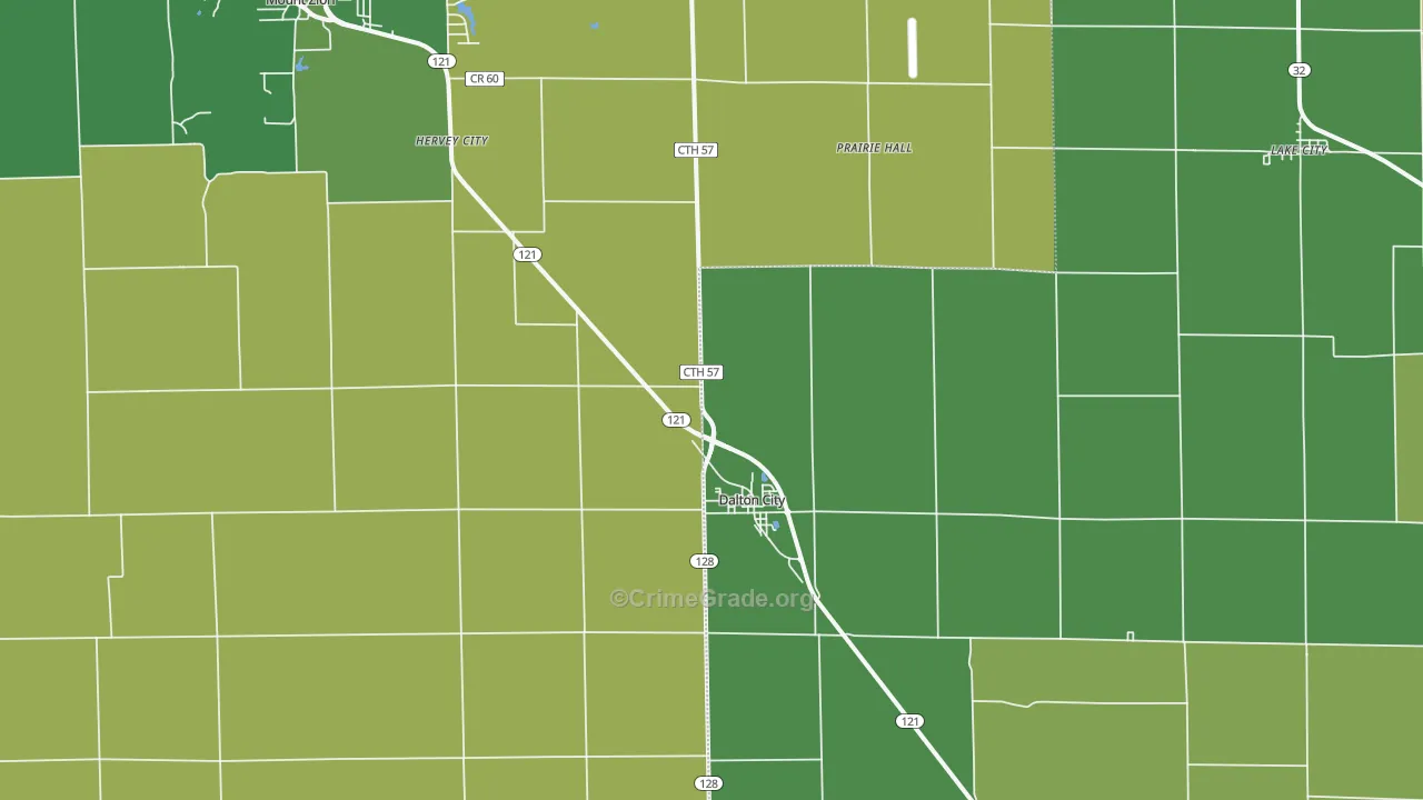Dalton City, IL Map of Drug-Related Crime Rates