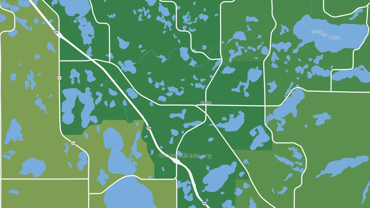 Dalton, MN Map of Drug-Related Crime Rates