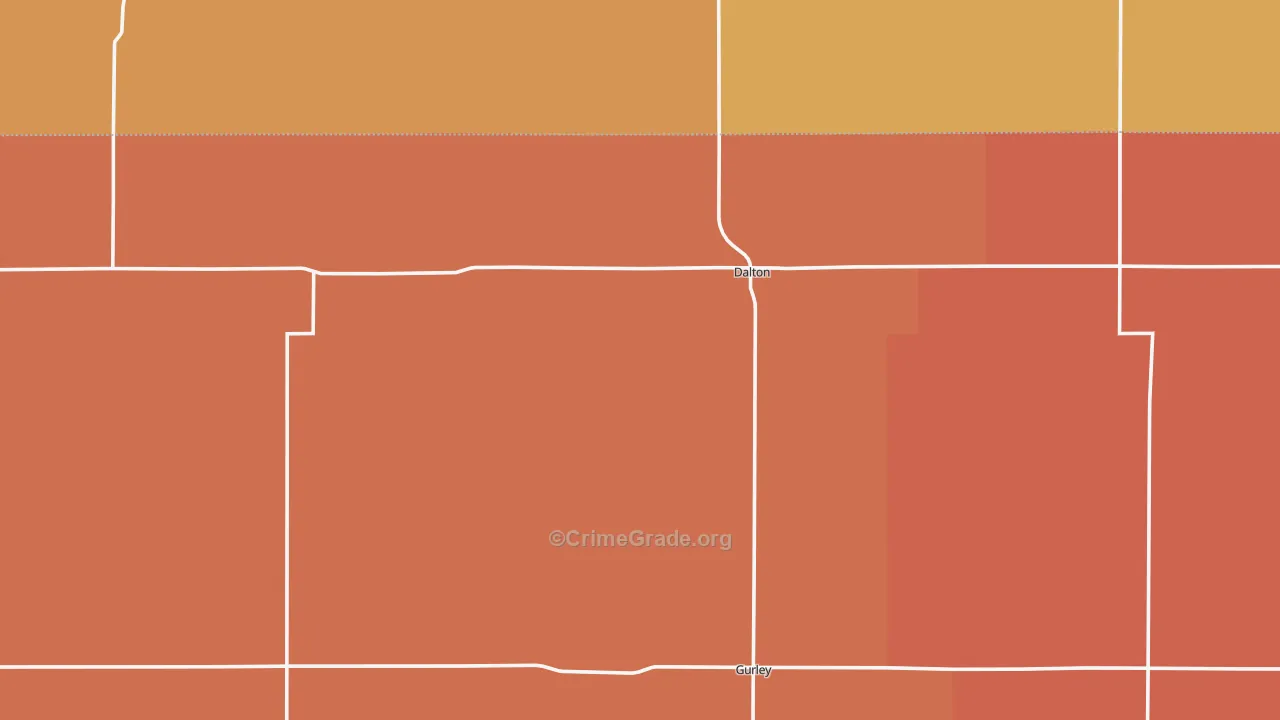 Dalton, NE Map of Drug-Related Crime Rates