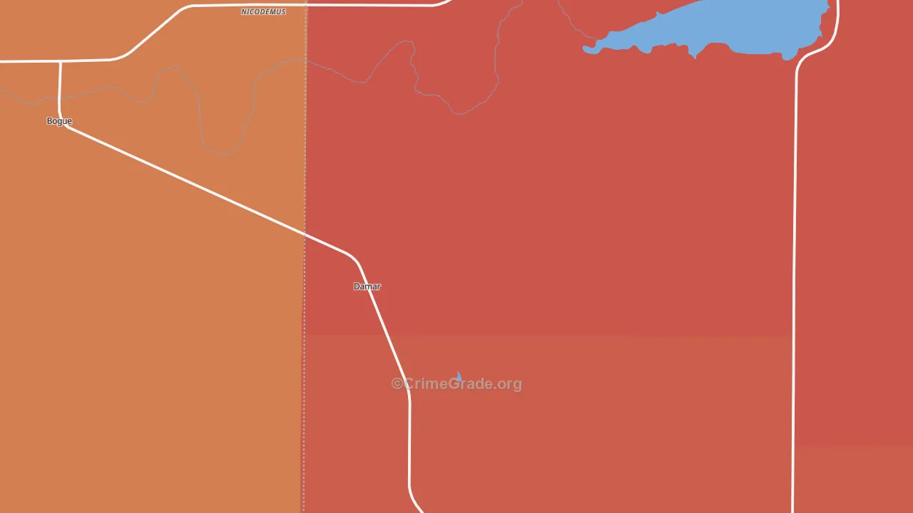 Damar, KS Map of Drug-Related Crime Rates