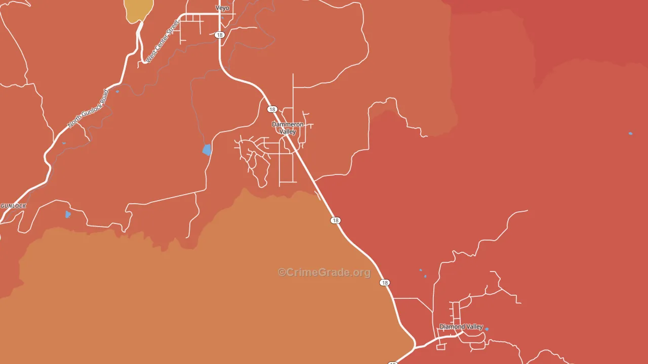 Dammeron Valley, UT Map of Drug-Related Crime Rates