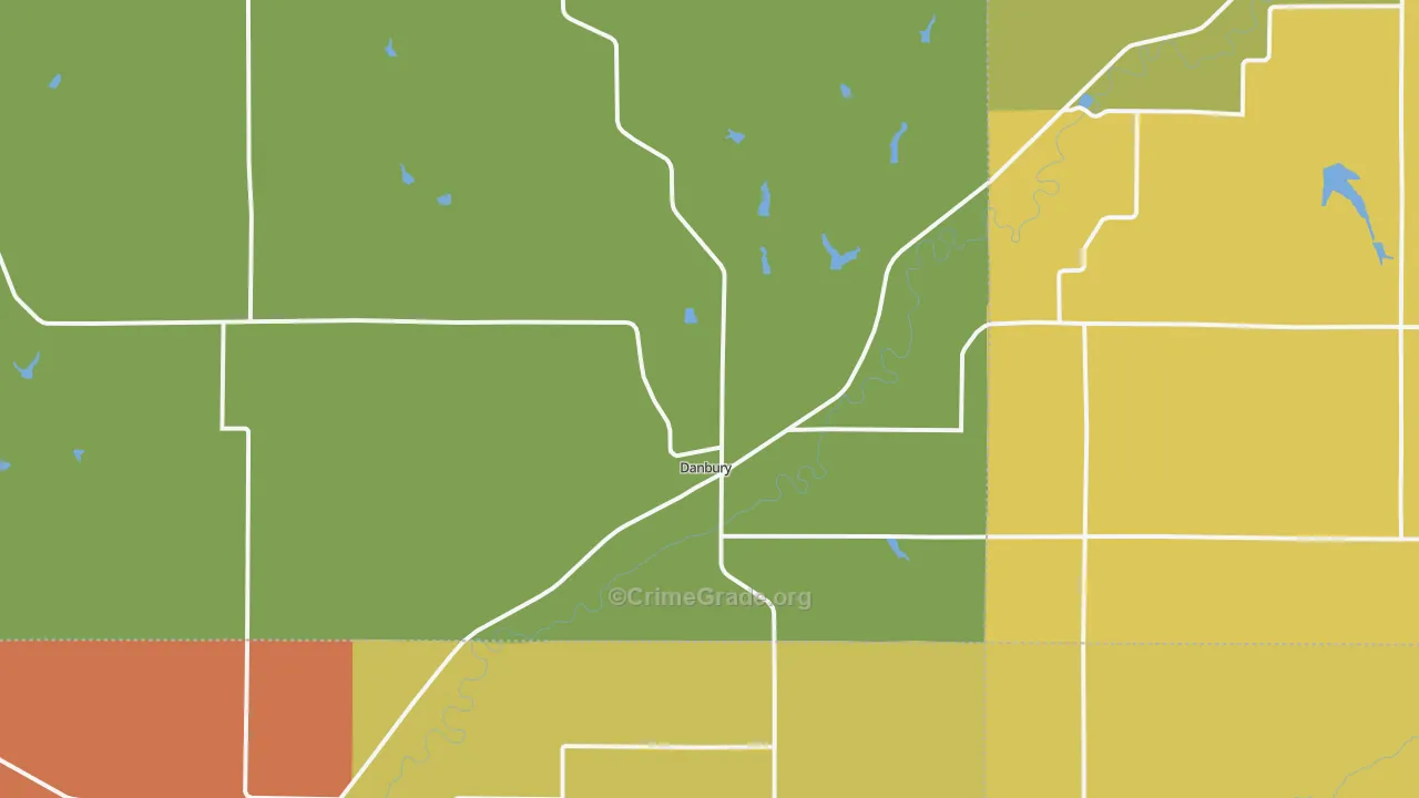 Danbury, IA Map of Drug-Related Crime Rates