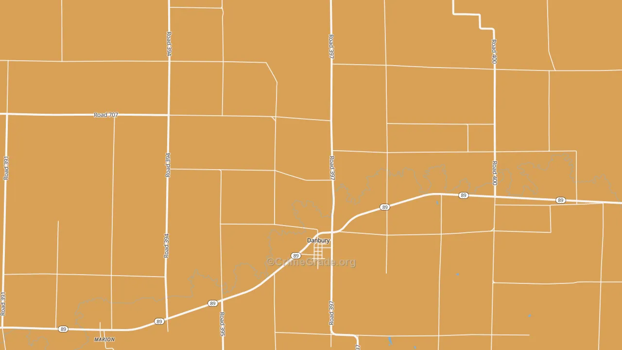 Danbury, NE Map of Drug-Related Crime Rates