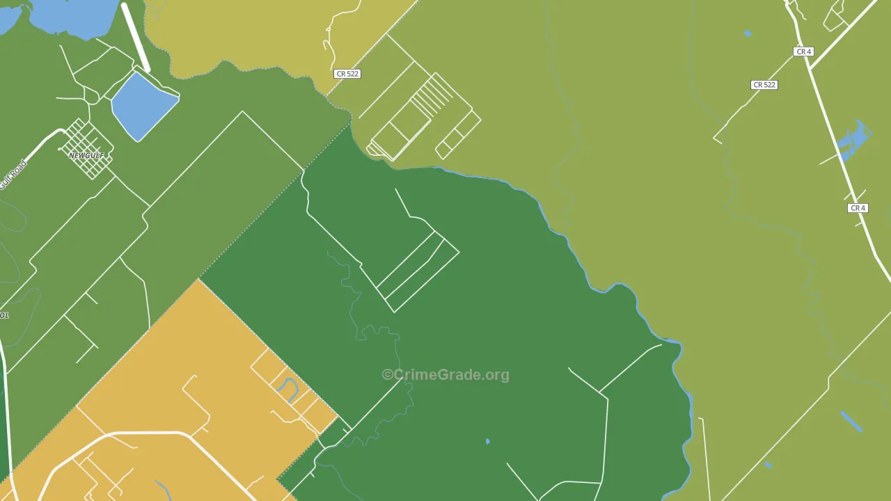 Danciger, TX Map of Drug-Related Crime Rates