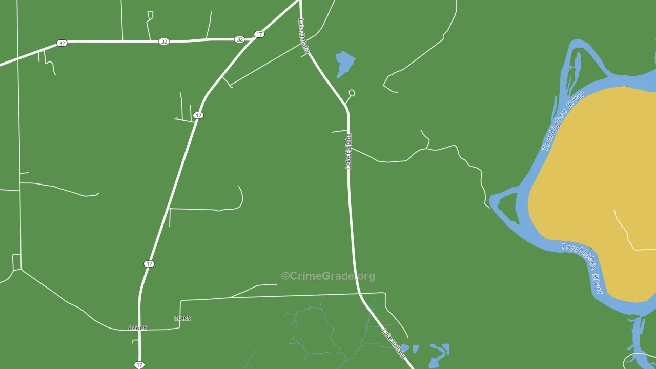 Dancy, AL Map of Drug-Related Crime Rates