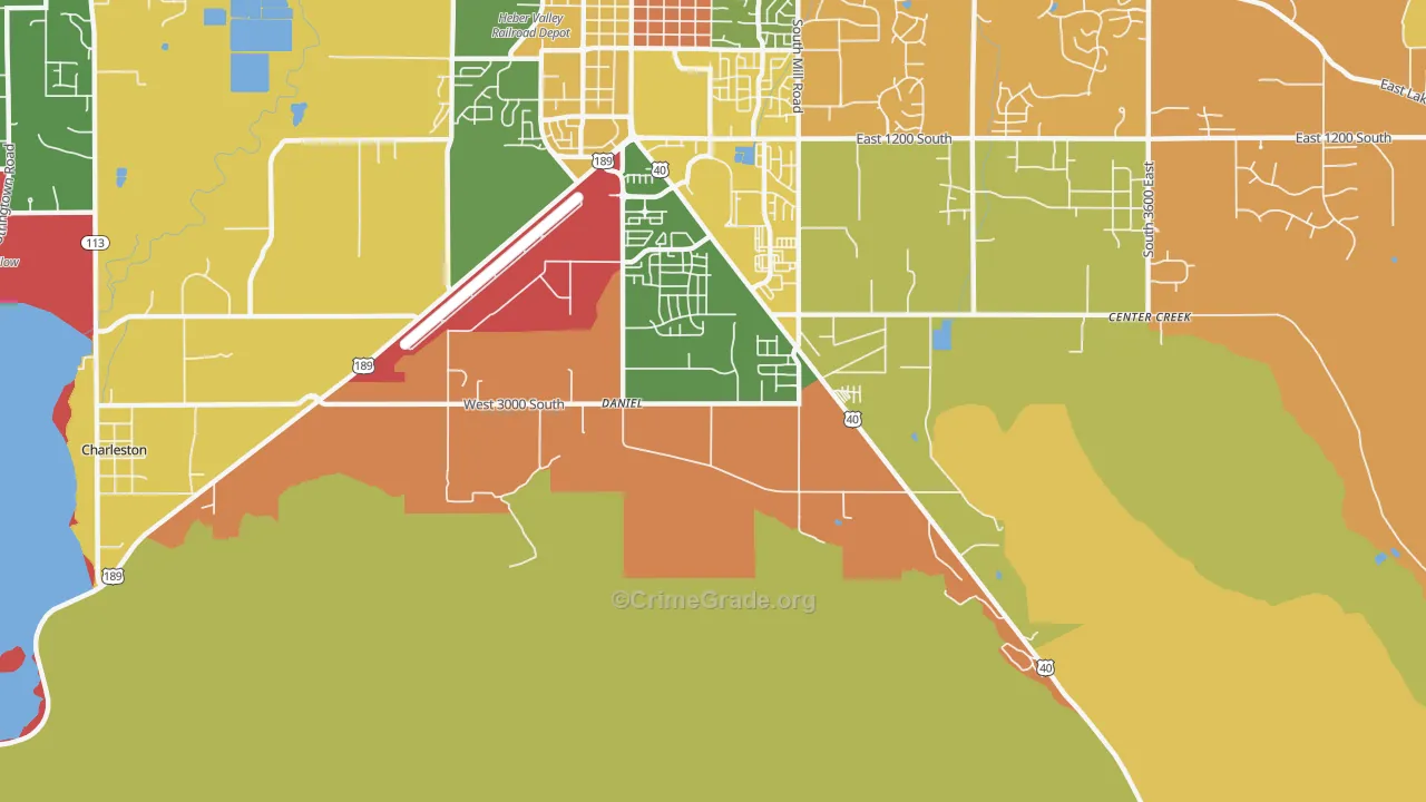 Daniel, UT Map of Drug-Related Crime Rates