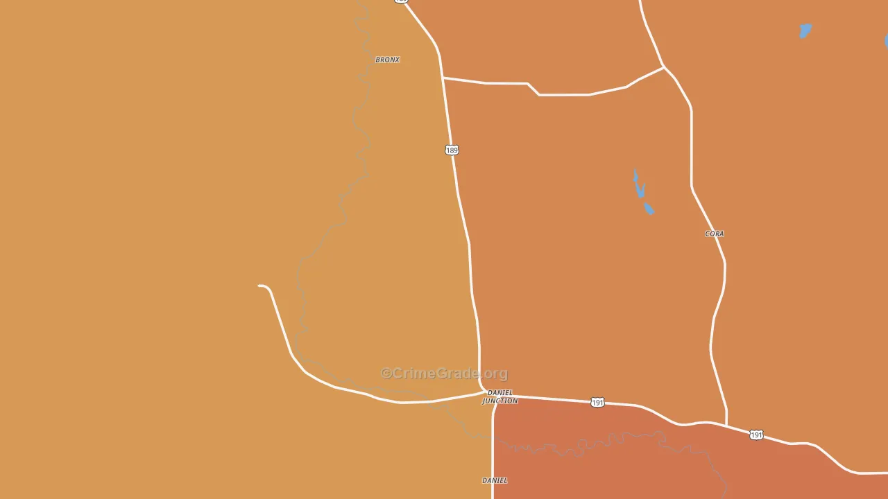 Daniel, WY Map of Drug-Related Crime Rates