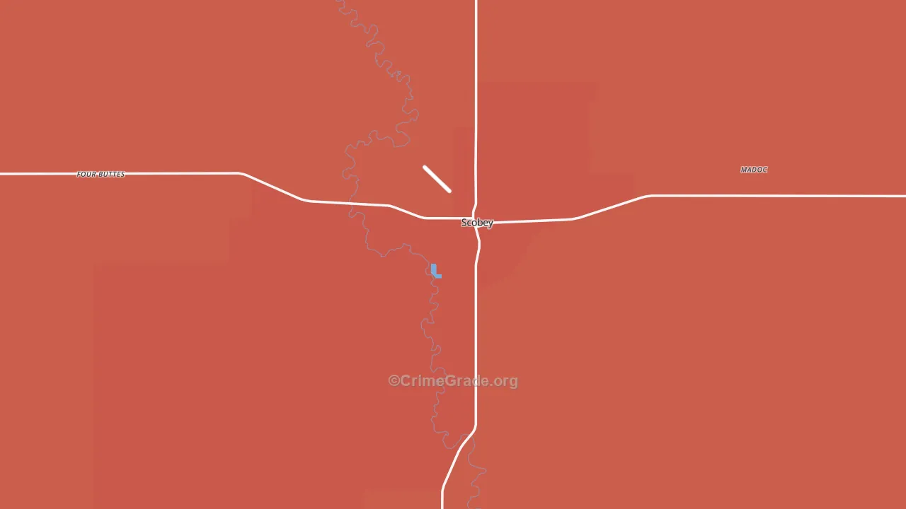 Daniels County, MT Map of Drug-Related Crime Rates