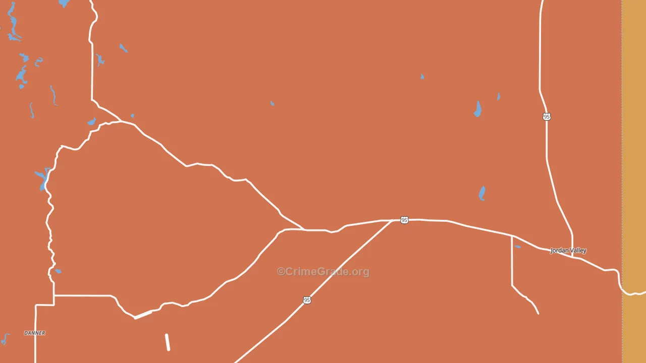 Danner, OR Map of Drug-Related Crime Rates