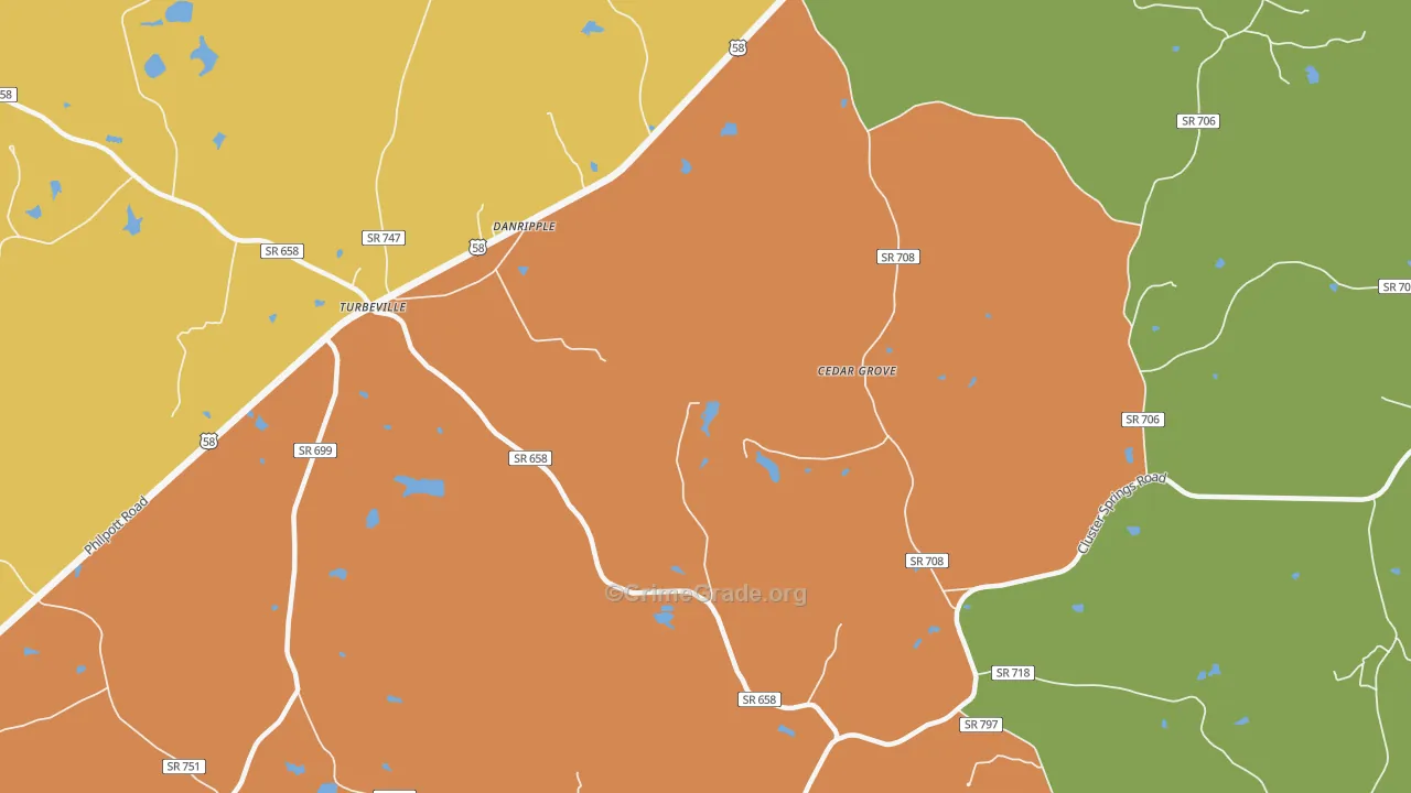Danripple, VA Map of Drug-Related Crime Rates