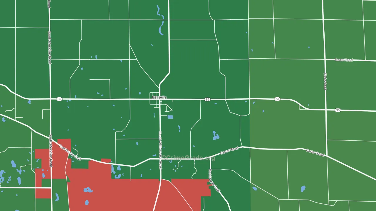 Dansville, MI Map of Drug-Related Crime Rates