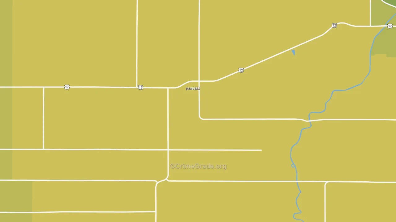 Danvers, MN Map of Drug-Related Crime Rates