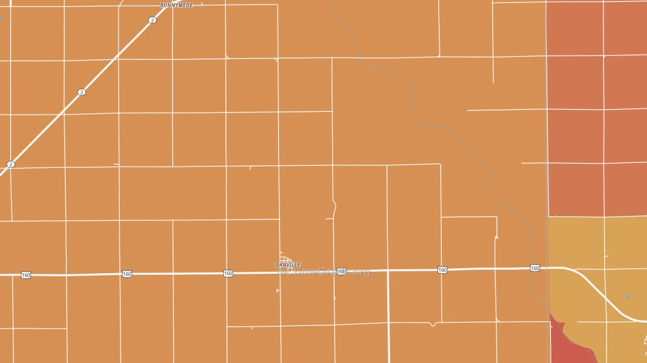 Danville, KS Map of Drug-Related Crime Rates
