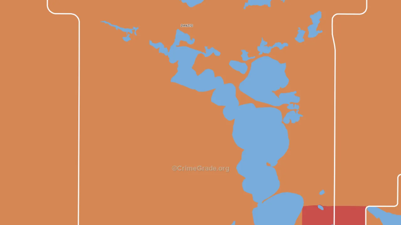 Danzig, ND Map of Drug-Related Crime Rates