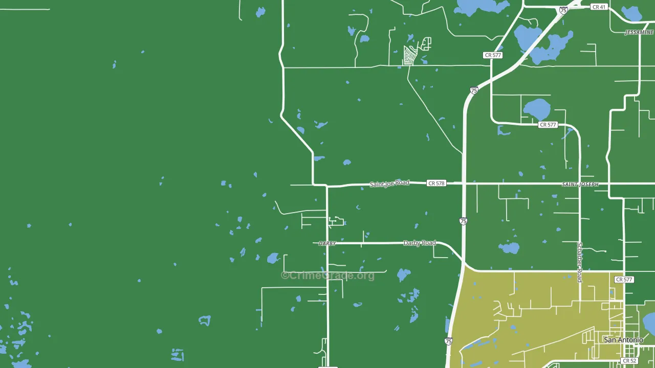 Darby, FL Map of Drug-Related Crime Rates
