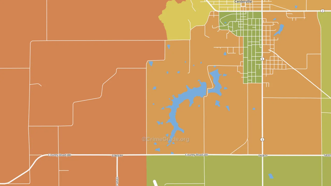 Darbyville, IA Map of Drug-Related Crime Rates