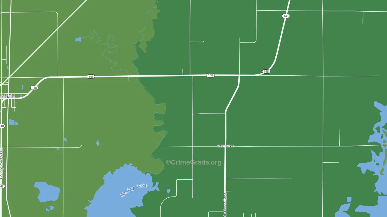 Dareville, IL Map of Drug-Related Crime Rates