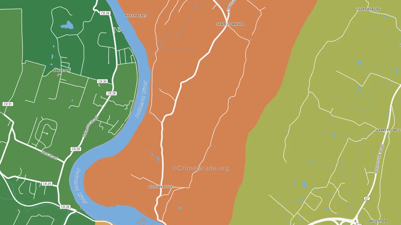 Dargan, MD Map of Drug-Related Crime Rates