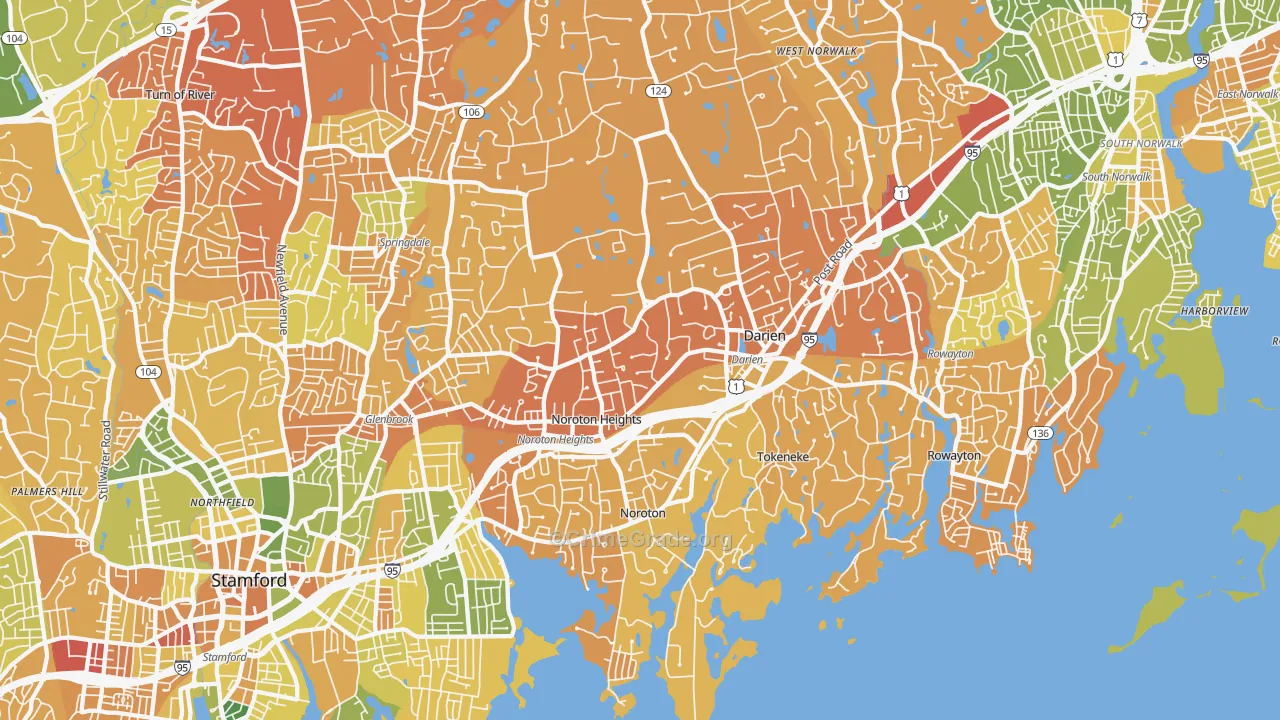 Darien, CT Map of Drug-Related Crime Rates