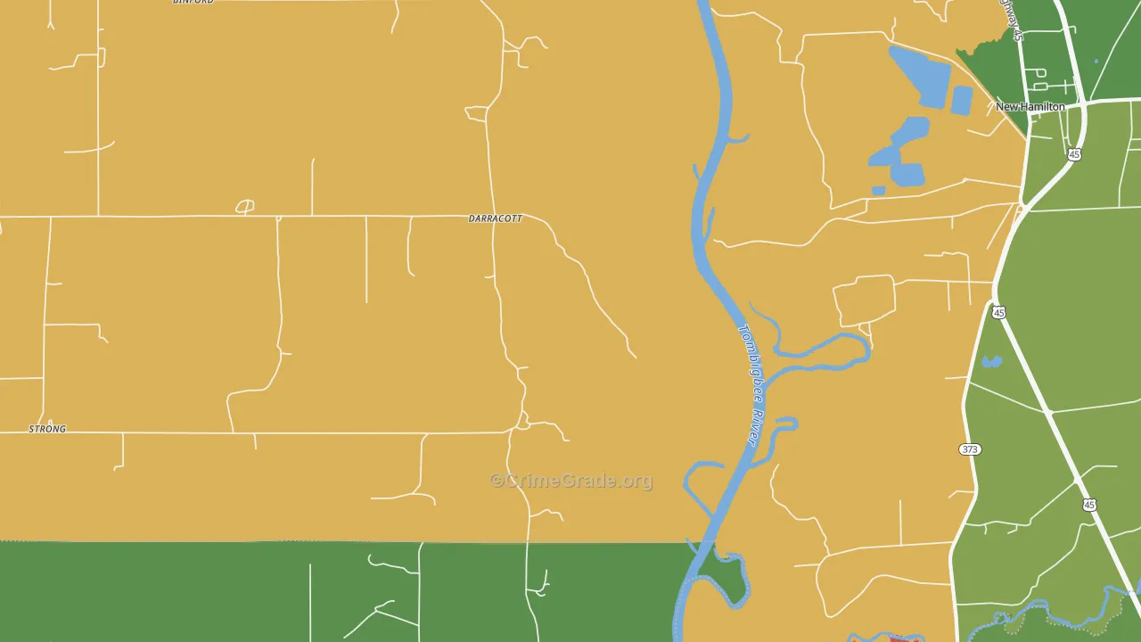 Darracott, MS Map of Drug-Related Crime Rates