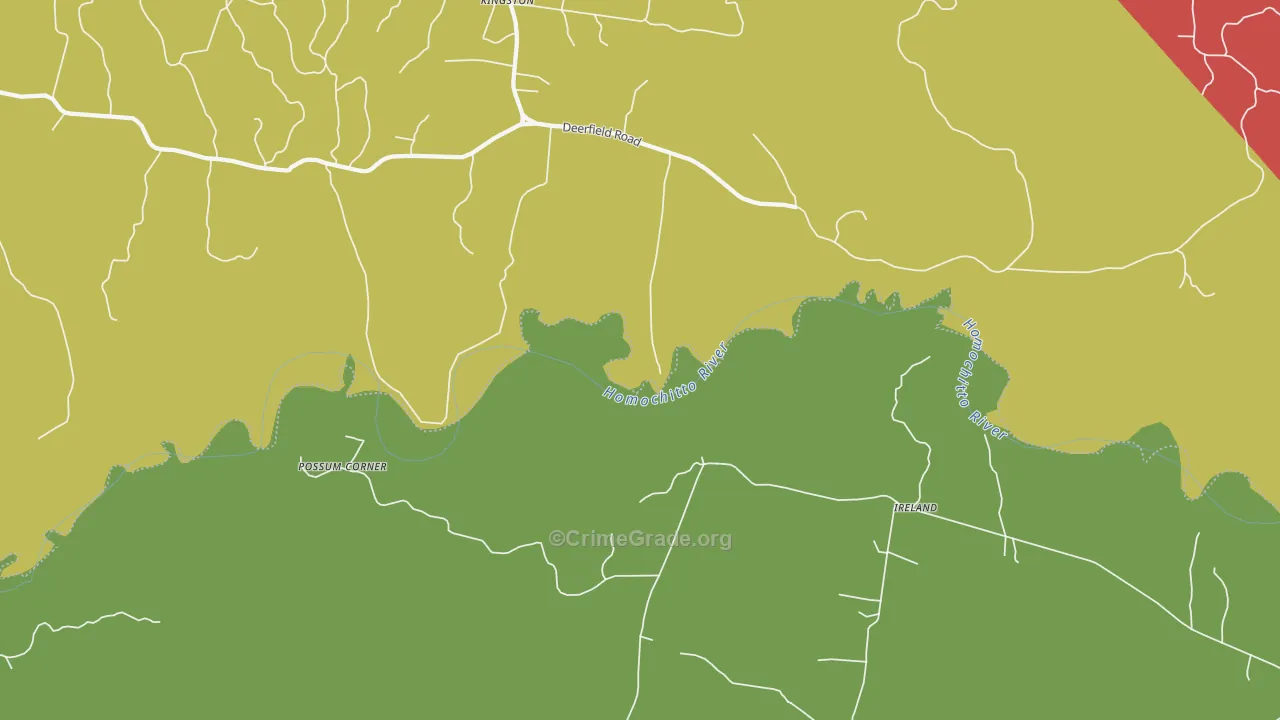 Darrington, MS Map of Drug-Related Crime Rates